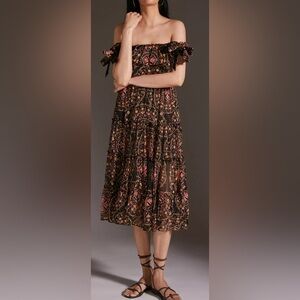 Misa Los Angeles Micaela off-shoulder midi dress